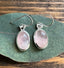 Classic Oval Silver Rose Quartz Drop Earrings by Springwaves