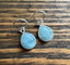 Silver & Aquamarine Minimalist Teardrop Earrings by Springwaves