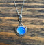 Opalite Intricate Design Boho Silver Necklace by Springwaves