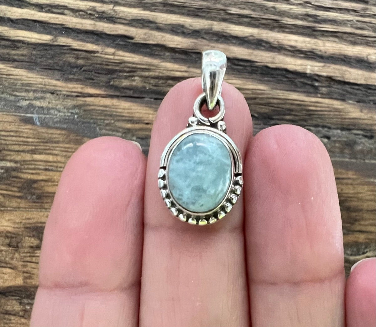 Tiny Aquamarine Oval Boho Necklace by Springwaves