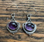 Ornate Amethyst Sterling Silver Drop Earrings by Springwaves