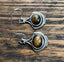 Ornate Tiger Eye Sterling Silver Drop Earrings by Springwaves