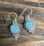 Boho Gemstone Silver Earrings Aquamarine by Springwaves