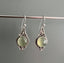 Delicate Ornate Silver Prehnite Drop Earrings by Springwaves