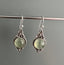 Delicate Ornate Silver Prehnite Drop Earrings by Springwaves