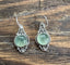 Delicate Ornate Silver Prehnite Drop Earrings by Springwaves