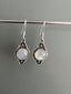 Delicate Ornate Silver Rainbow Moonstone Drop Earrings by Springwaves