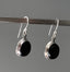 Classic Oval Silver Black Onyx Drop Earrings by Springwaves