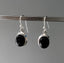 Classic Oval Silver Black Onyx Drop Earrings by Springwaves