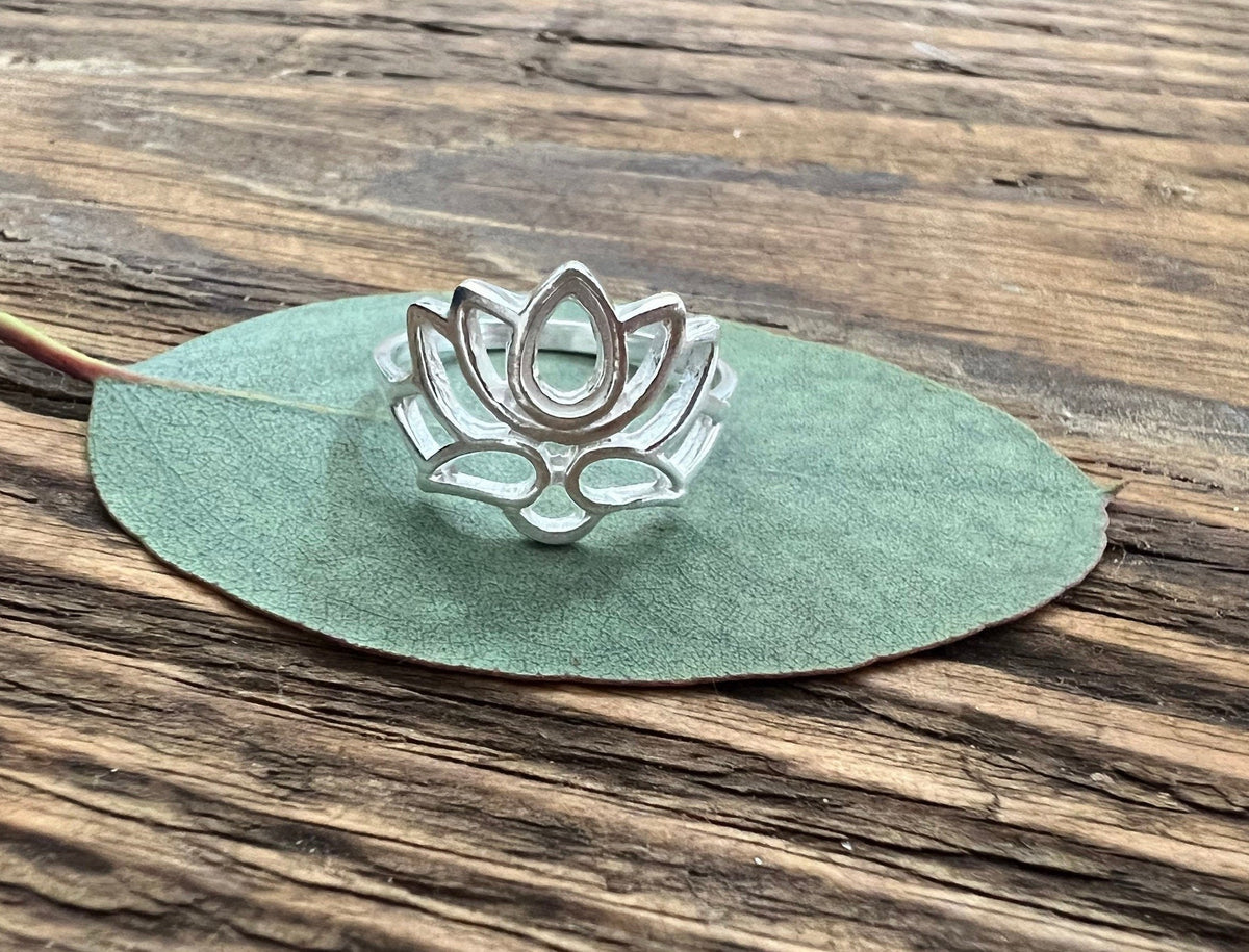 Sterling Silver Lotus Flower Ring