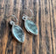 Silver Marquis Prehnite Earrings by Springwaves