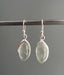 Silver Marquis Prehnite Earrings by Springwaves