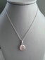 Rose Quartz Minimalist Round Necklace by Springwaves