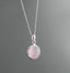 Rose Quartz Minimalist Round Necklace by Springwaves