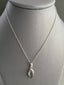 Sterling Silver Marquis Prehnite Necklace by Springwaves