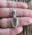 Sterling Silver Marquis Prehnite Necklace by Springwaves