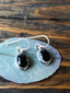 Classic Oval Silver Deep Garnet Drop Earrings by Springwaves