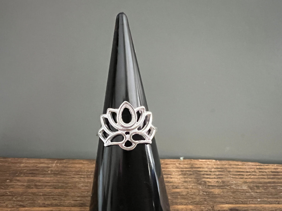 Sterling Silver Lotus Flower Ring