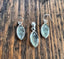 Silver Marquis Prehnite Earrings and pendant by Springwaves