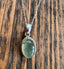 Sterling Silver Classic Oval Prehnite Necklace by Springwaves