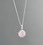Rose Quartz Minimalist Round Necklace by Springwaves