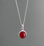 Minimalist Round Carnelian Sterling Silver Necklace by Springwaves