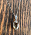Oval Faceted Citrine Sterling Silver Necklace by Springwaves