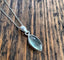 Sterling Silver Marquis Prehnite Necklace by Springwaves