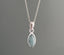 Sterling Silver Marquis Aquamarine Necklace by Springwaves