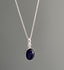 Faceted Sapphire Oval Sterling Silver Necklace by Springwaves