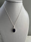 Faceted Sapphire Oval Sterling Silver Necklace by Springwaves