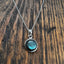 Minimalist Round Labradorite Sterling Silver Necklace by Springwaves