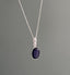 Faceted Sapphire Oval Sterling Silver Necklace by Springwaves