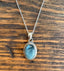 Aquamarine Oval Bohemian Silver Necklace by Springwaves