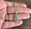 Dainty Teardrop Aquamarine Silver Necklace by Springwaves