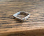 Sterling Silver Hammered Square Band Ring