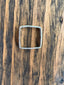 Sterling Silver Hammered Square Band Ring
