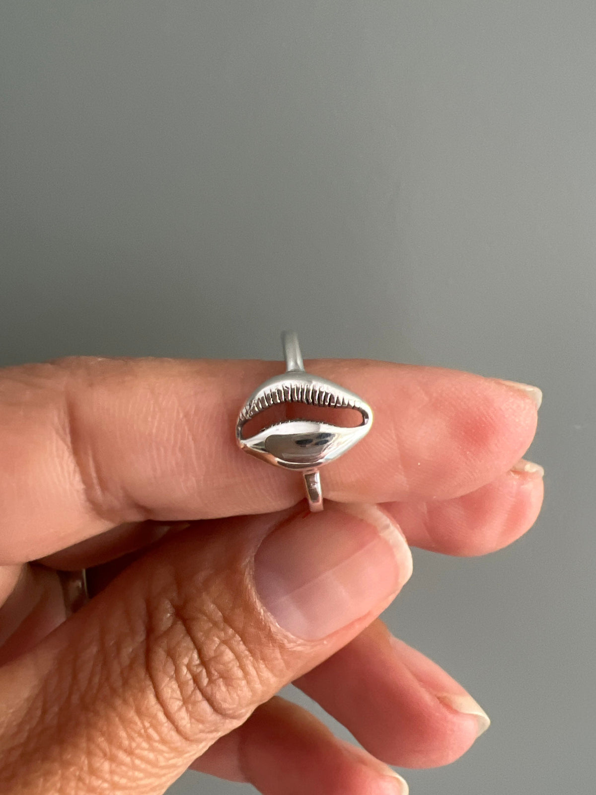 Sterling Silver Cowrie Shell Ring