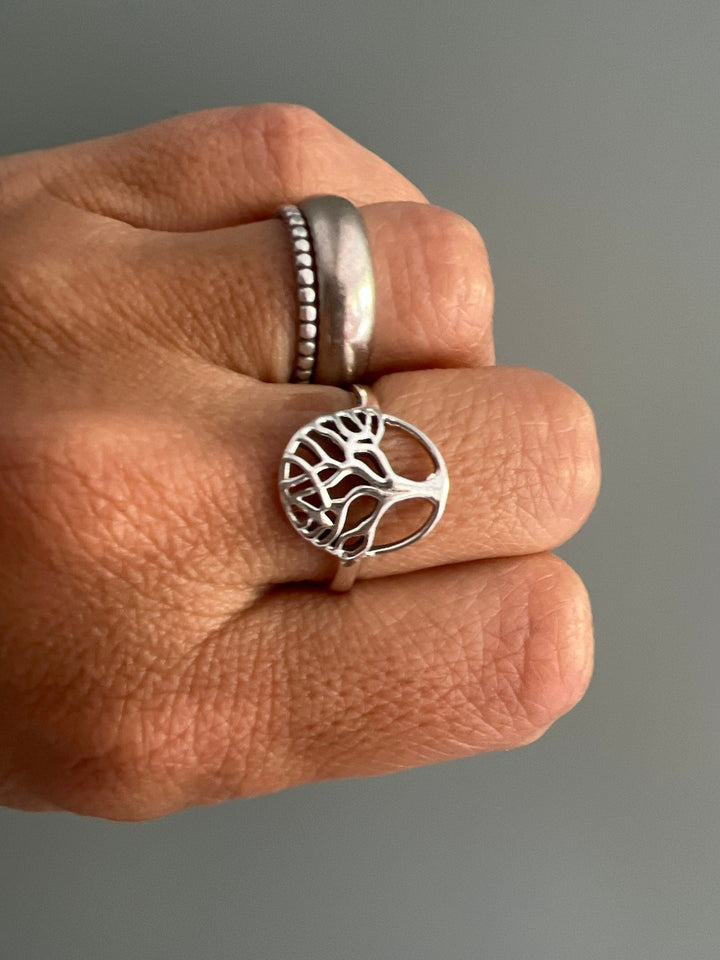 Stering Silver Tree of Life Ring