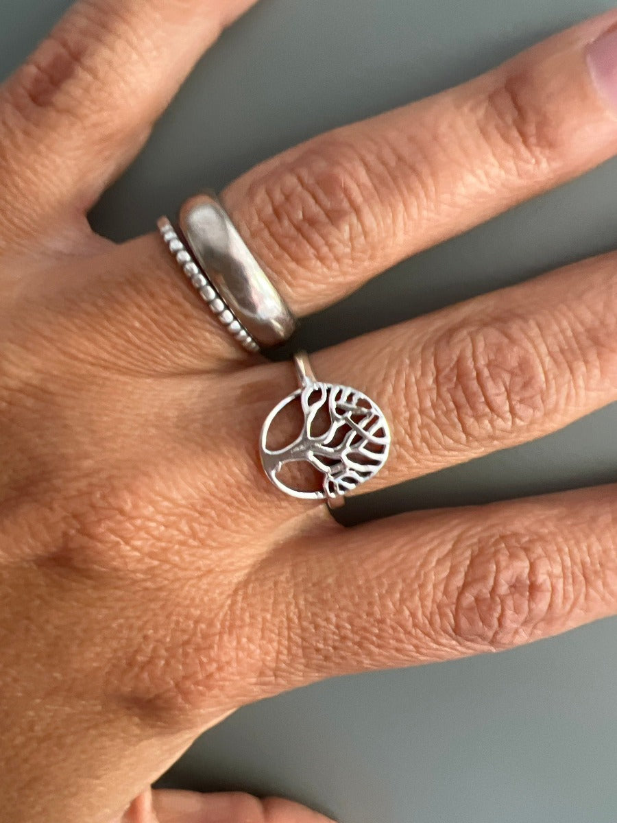 Stering Silver Tree of Life Ring by Springwaves