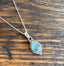 Dainty Teardrop Aquamarine Silver Necklace by Springwaves