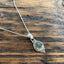 Dainty Teardrop Prehnite Silver Necklace by Springwaves