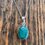 Emerald & Sterling Silver Faceted Oval Necklace by Springwaves