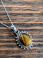 Tiger Eye Sterling Silver Boho Necklace by Springwaves