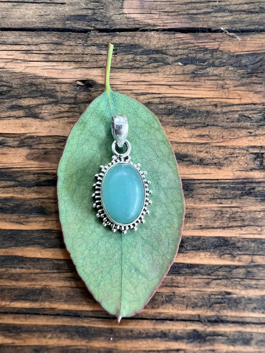 Chalcedony Boho Flower Necklace - Aqua or Blue by Springwaves