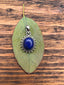Sterling Silver Oval Starburst Lapis Lazuli Necklace by Springwaves
