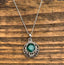 Art Nouveau Emerald Pendant Necklace by Springwaves