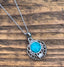 Art Nouveau Turquoise Pendant Necklace by Springwaves