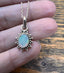 Opal Starburst Sterling Silver Boho Necklace by Springwaves