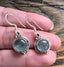 Aquamarine Silver Circle Drop Earrings by Springwaves